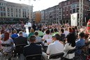 Acto en Barakaldo. Iñigo Urkullu, Andoni Ortuzar, Aitor Esteban